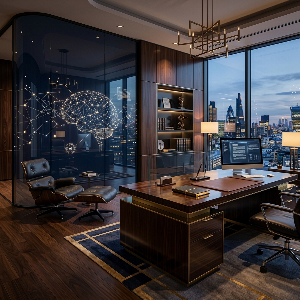 Executive Legal Office with AI Visualization